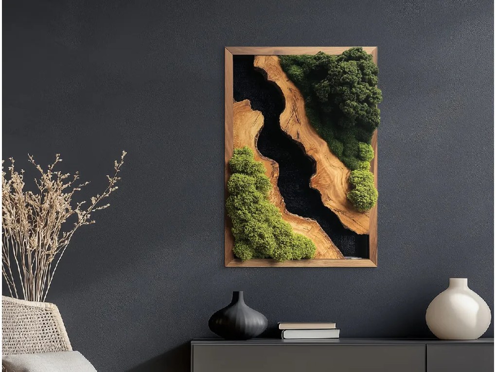 drevko |  Tlačený machový obraz Útes (imitácia)  50 x 355 cm