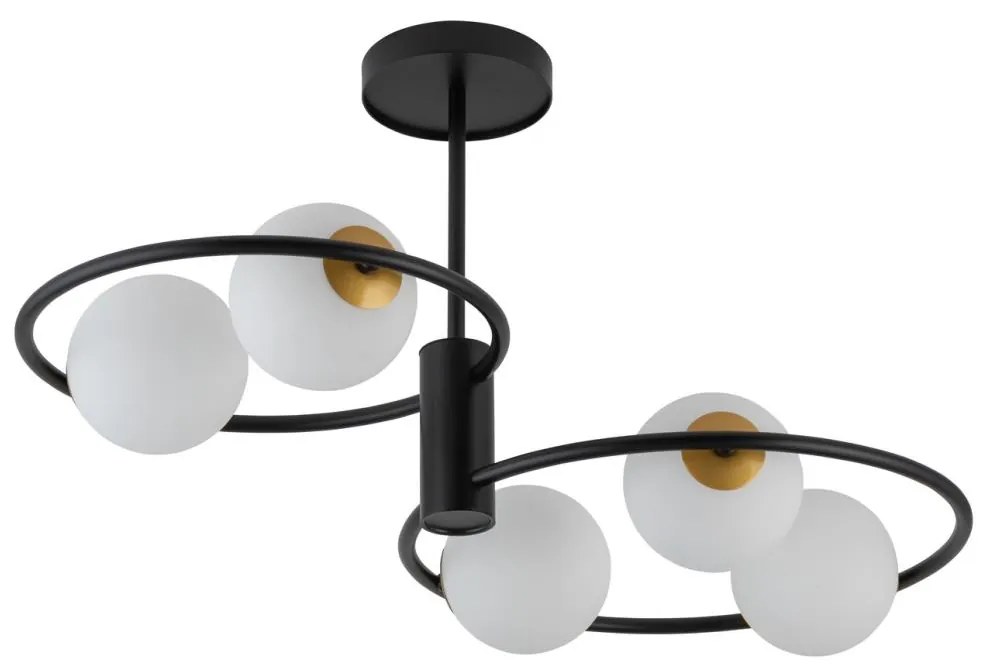 Luster na tyči AQUA 5xG9/12W/230V čierna