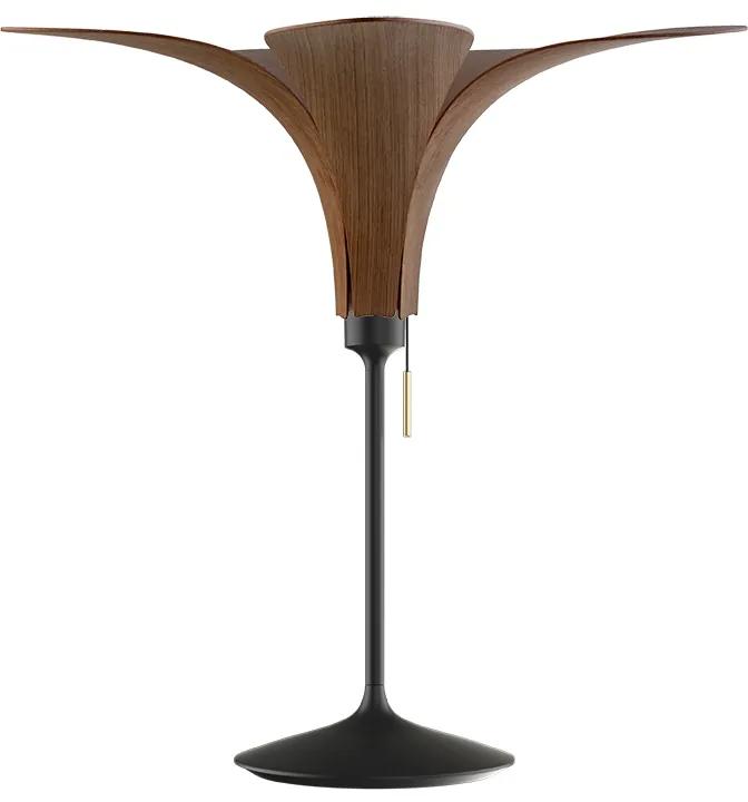 JAZZ | dizajnové drevené svietidlo Farba: Tmavý dub, Sada: Tienidlo + Champagne table čierny
