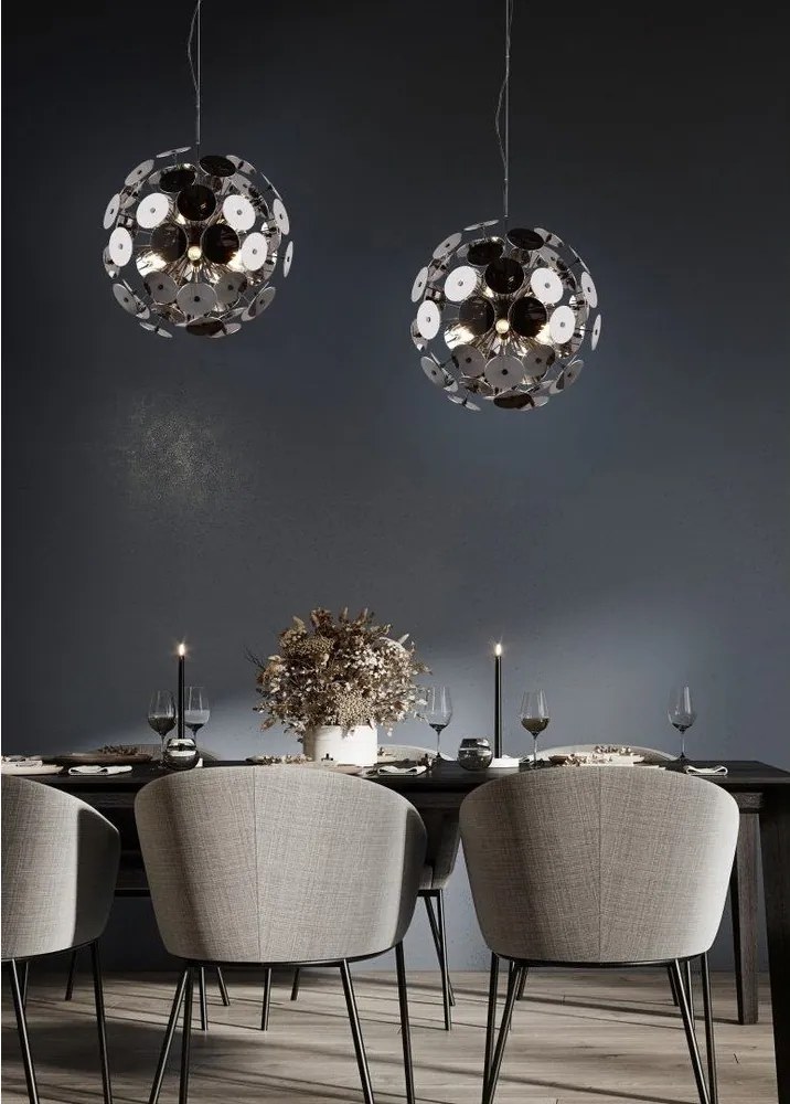 Matne čierne závesné svietidlo Discalgo – Trio