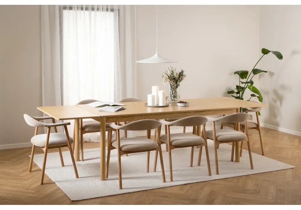 Rozkladací jedálenský stôl Atlantic 200 cm dub prírodný lakovaný