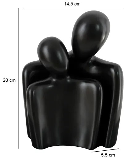 Dekorácia na stôl 20x5,5x14,5 cm čierna