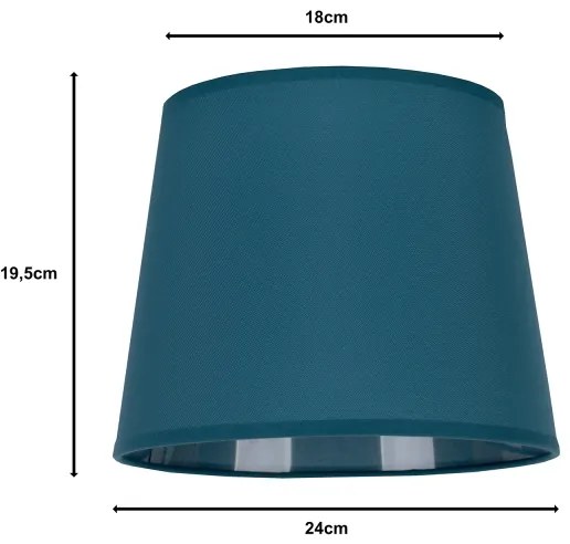 Duolla - Tienidlo k stolnej lampe CLASSIC M E27 pr. 24 cm tyrkysová