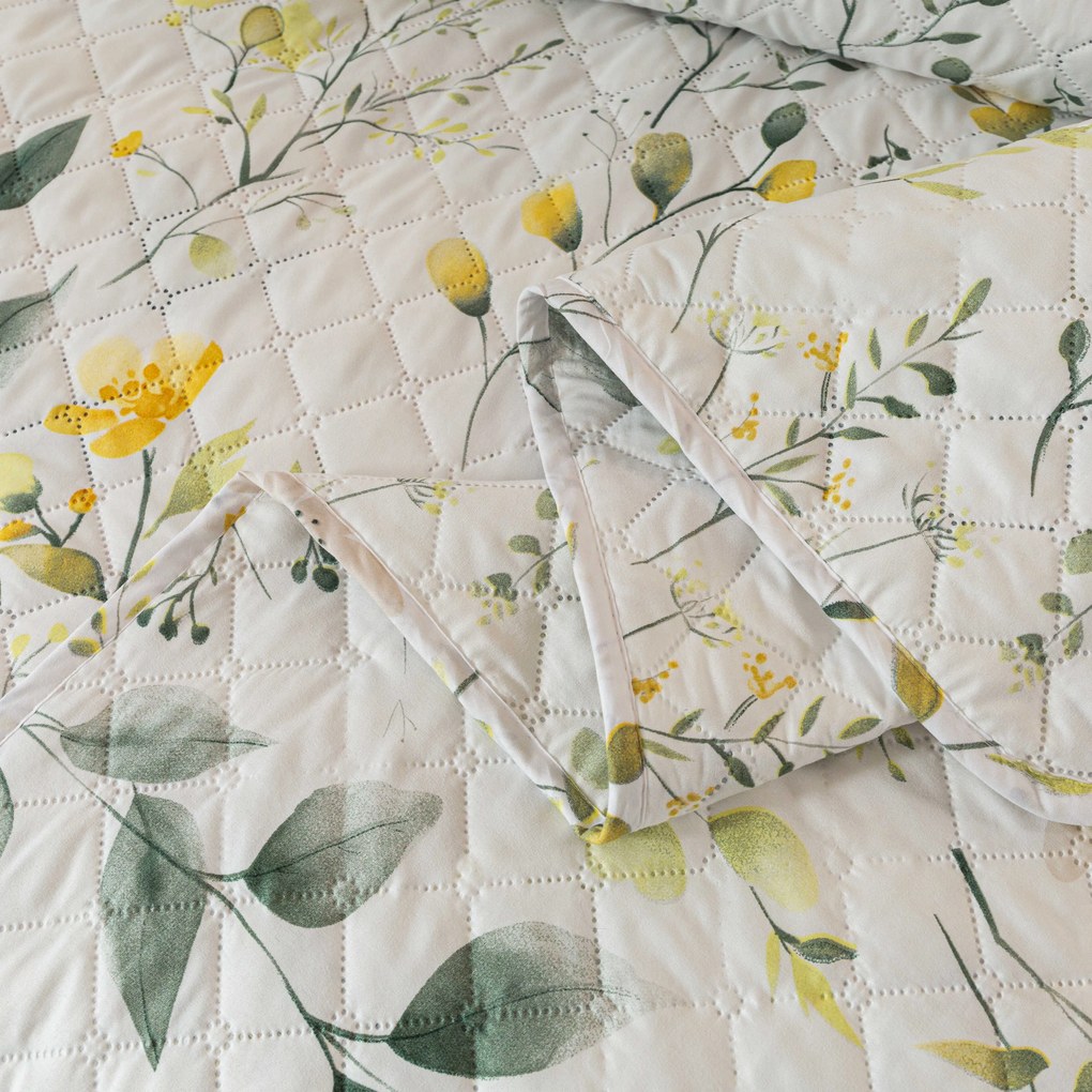 Prehoz na posteľ CITRUS GARDEN, biely Rozmer: 170 x 210 cm
