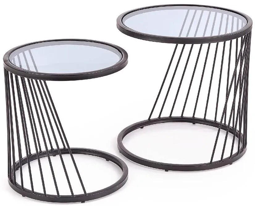 Konferenčný stolík Antilla dymová/čierna