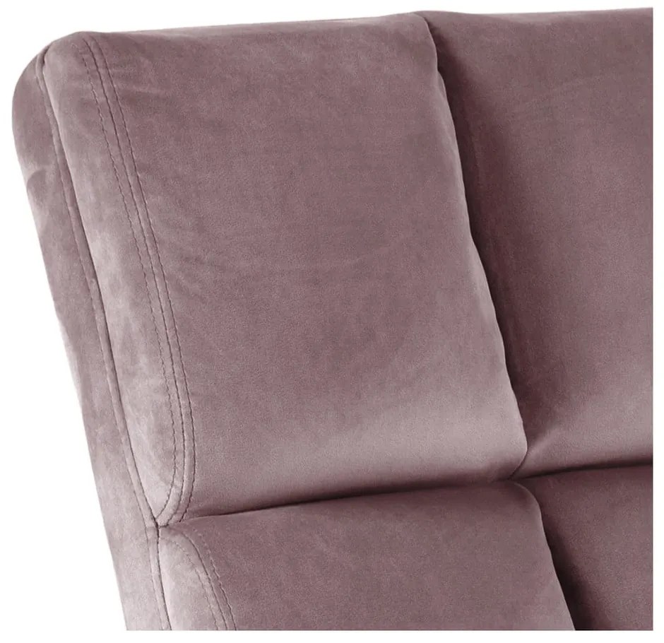 Ružové zamatové kreslo Alba – Actona