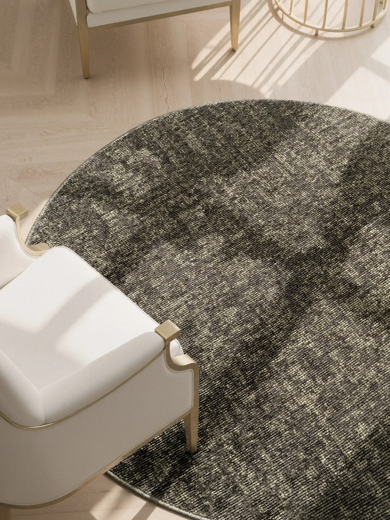 Kusový koberec Brilliance Prisma 106313 Green z kolekcie Elle kruh, 160x160 (priemer) kruh, zelená, obývacia izba, ELLE Decoration