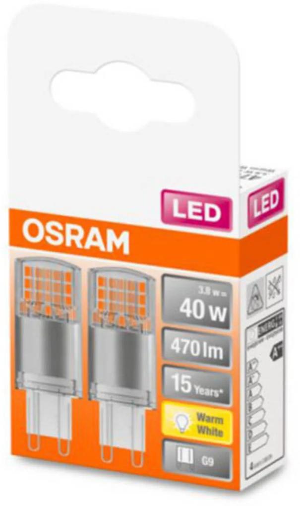 OSRAM LED kolíková pätica G9 4,2W 2 700K číra 2 ks