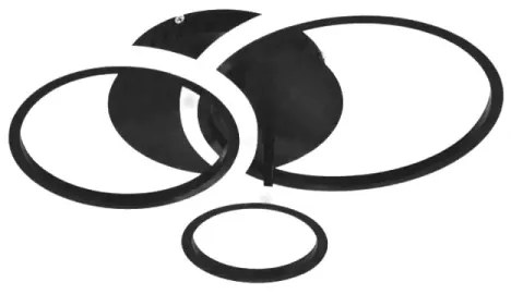 LED Stmievateľný prisadený luster LED/40W/230V čierna + diaľkové ovládanie