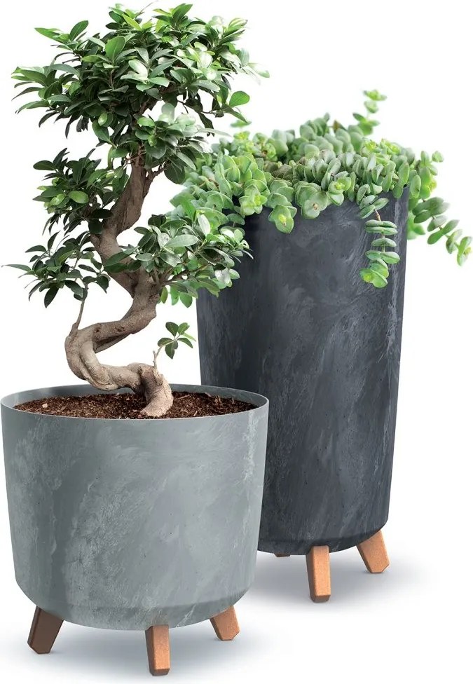 Vysoký kvetináč GRACIE TUBA SLIM betónové marengo