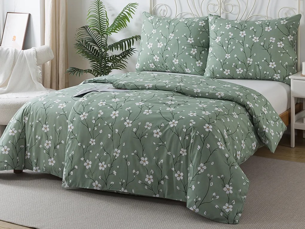 XPOSE® Bavlnené Renforcé obliečky BIANCA - zelené