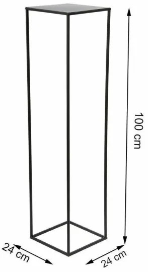 Stojan na kvety 100x24 cm čierna