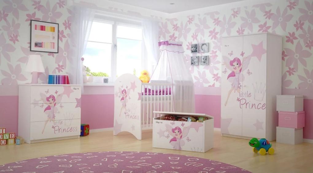 Raj posteli Box na hračky -  Malá princezná biela