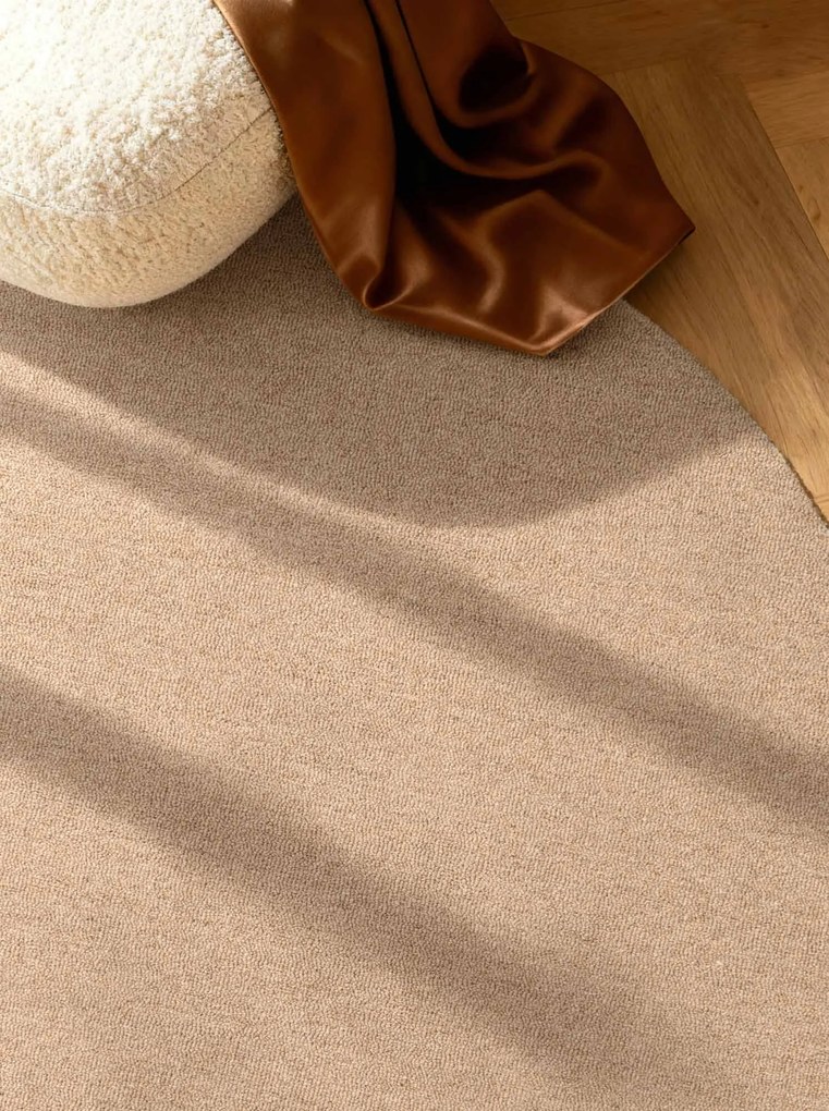 ELLE Decoration, Kusový koberec Puristic Knots 106320 Beige kruh z kolekcie Elle, 160x160 (priemer) kruh, béžová, obývacia izba