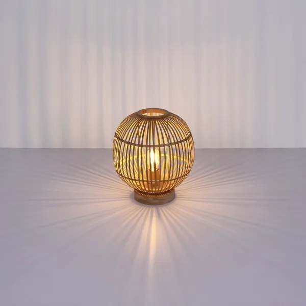 Globo 15368T - Stolná lampa HILDEGARD 1xE27/60W230V bambus