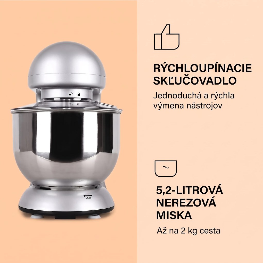 Klarstein Bella, kuchynský robot, 1800 W, 2,7 PS, 5 l