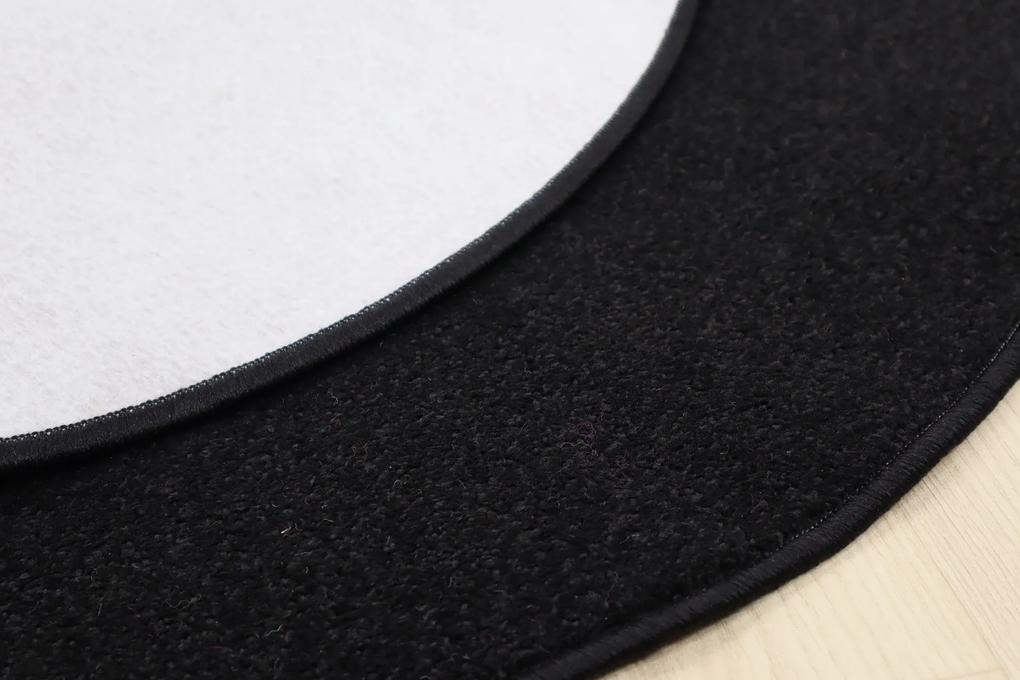 Vopi koberce Kusový koberec Eton čierny 78 kruh - 120x120 (priemer) kruh cm