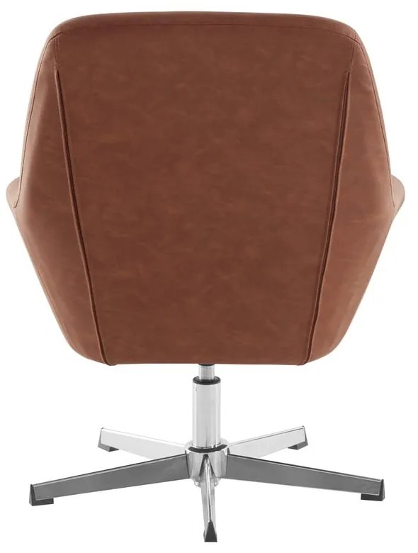 Hnedé kreslo z imitácie kože Naomi - Støraa