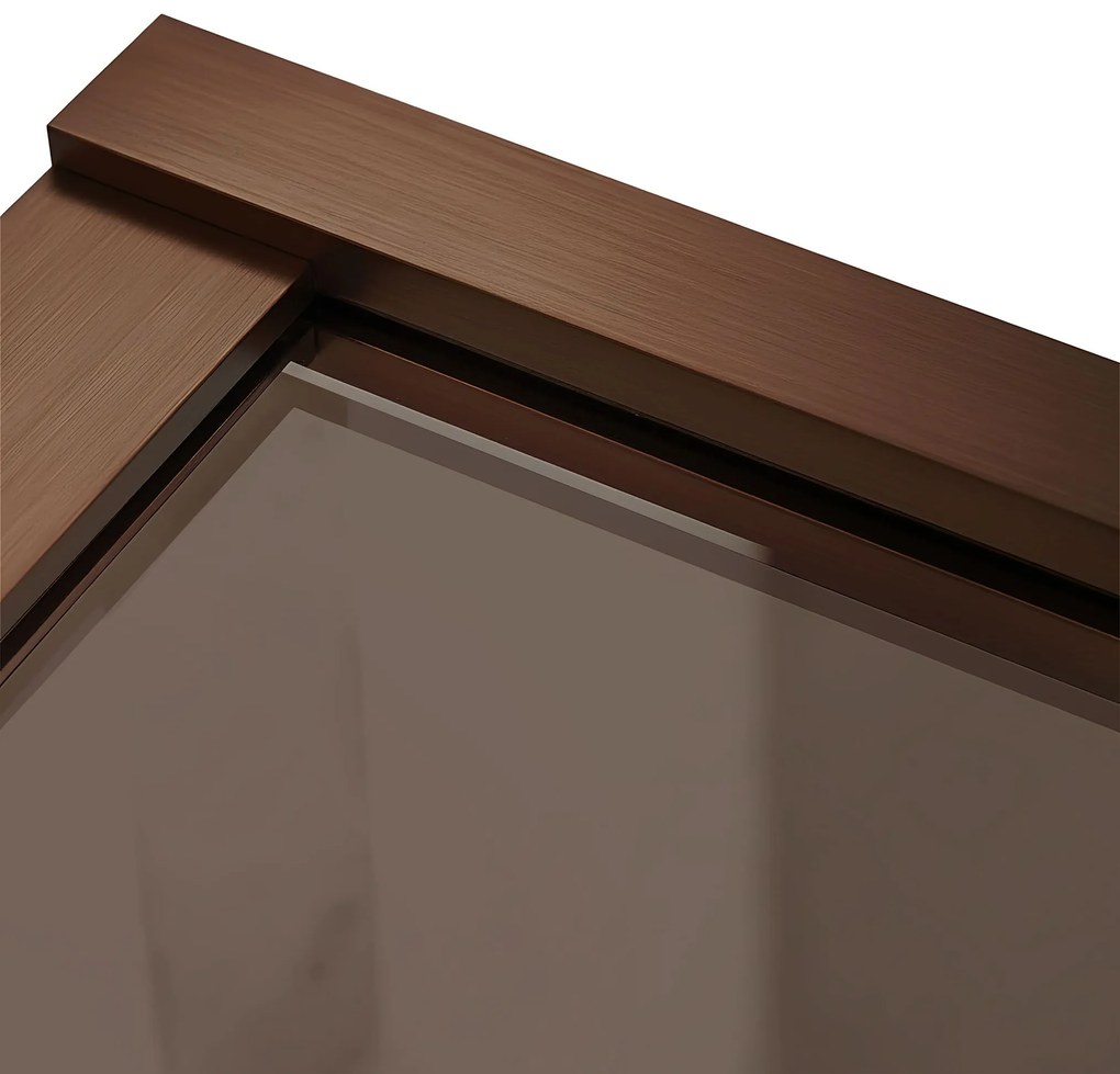 Rea Elegant, vaňová zástena s pevným krídlom 70x140 cm, medená matná, REA-W5694