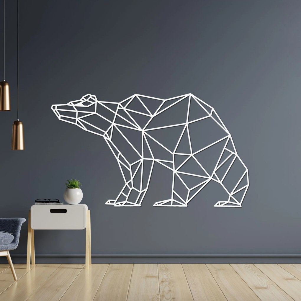 Drevený obraz na stenu Geometrický medveď | BRUKO: HDF - Javor 60 x 34 cm 4399-83168 HDF0244