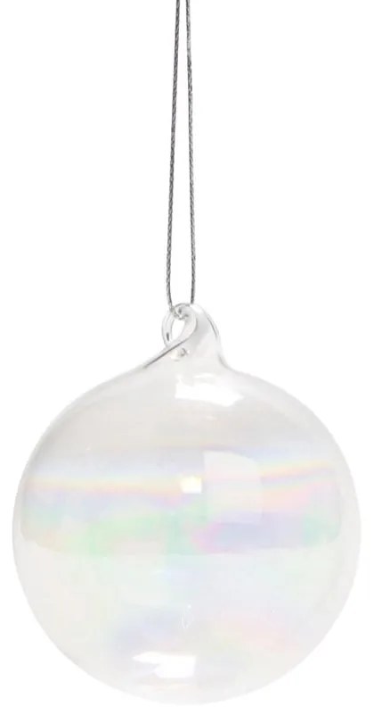 HANG ON Sada vianočných ozdôb číre gule 6 cm 6 ks
