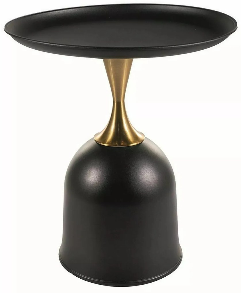 Konferenčný stolík Libra 51 cm čierny/zlatý