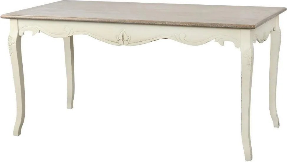 Jedálenský stôl Rimini 160 cm z masívu krémový
