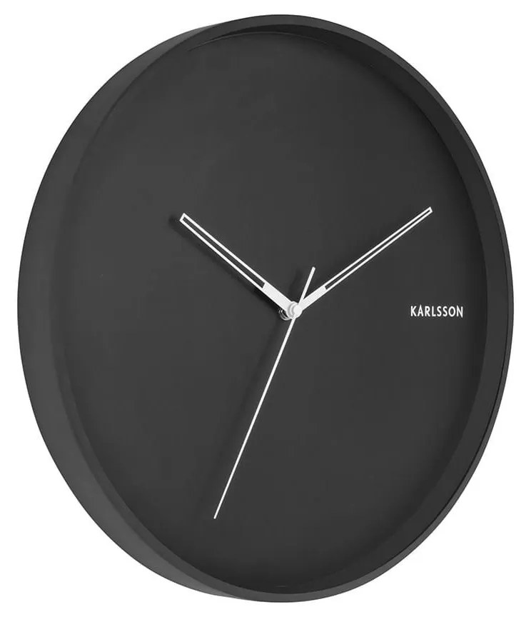 Nástenné hodiny Hue Metal čierna ø 40 cm × 4,5 cm