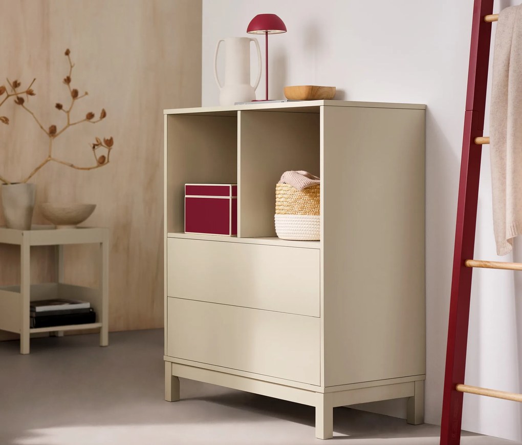 Vysoká komoda s 2 zásuvkami