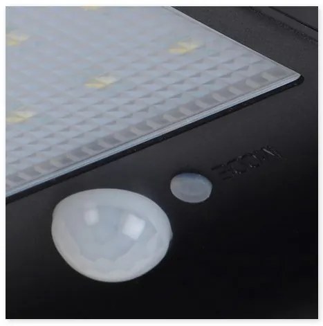 LUCIDE LED vonkajšie nástenné solárne osvetlenie s čidlom BASIC, IP44, čierne