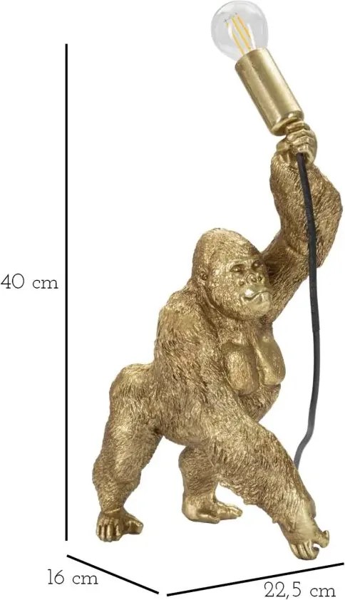Stolná lampa Gorilla 40 cm zlatá