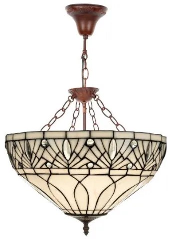 Vitráž Tiffany luster ANTIK Ø40 3*E27