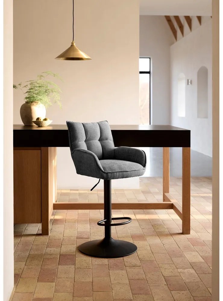Sivé barové stoličky s nastaviteľnou výškou v súprave 2 ks Marilla – Unique Furniture