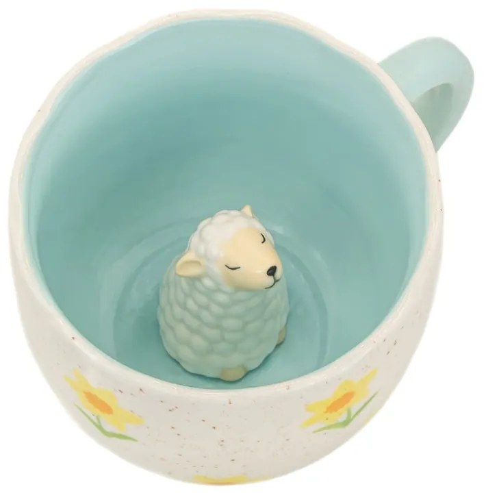 Modrý/krémový porcelánový hrnček 350 ml Surprise Sheep – Sass &amp; Belle