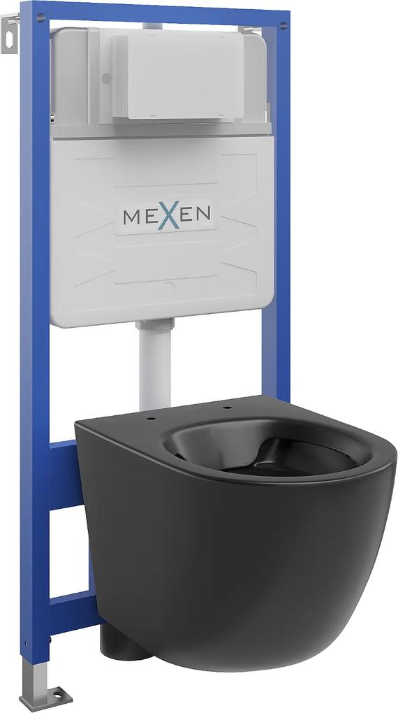 Mexen Fenix Slim, podomietkový modul a závesné WC Lena, čierna matná, 6103322XX85