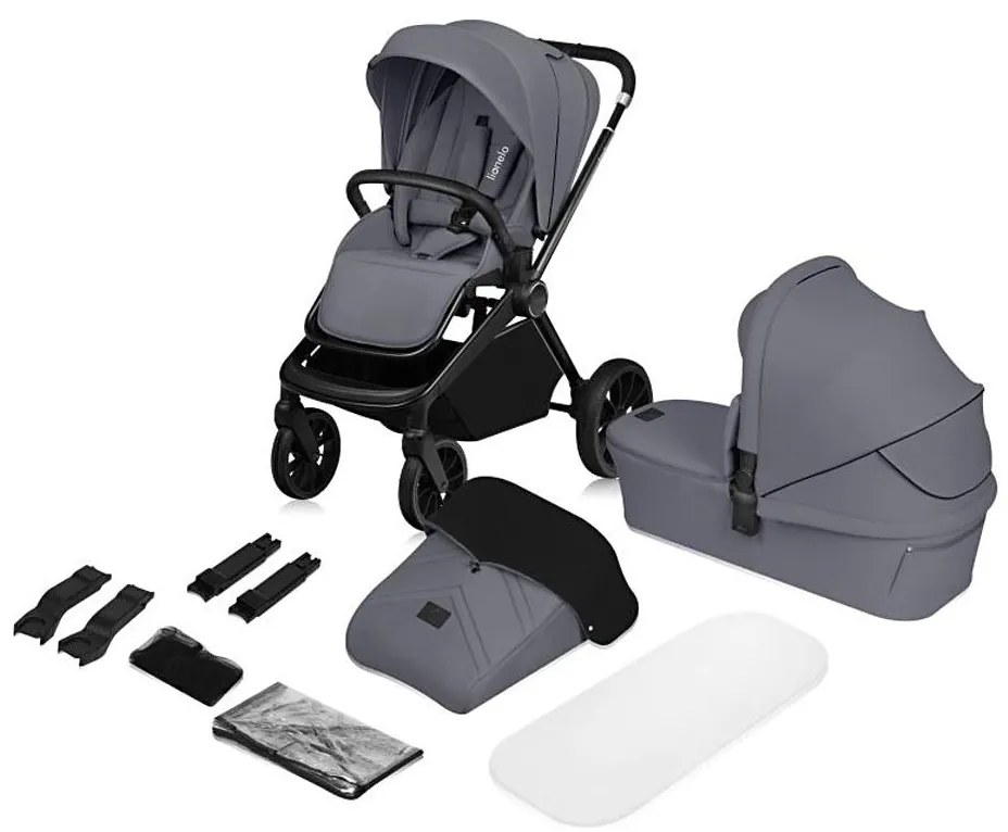 Lionelo - Kombinovaný kočík 2v1 MIKA PLUS Grey Stone
