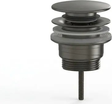 Výpusť umývadla 5/4 SAT Aurum 7,2 cm, gun metal matná, plast SATAUCCBGM
