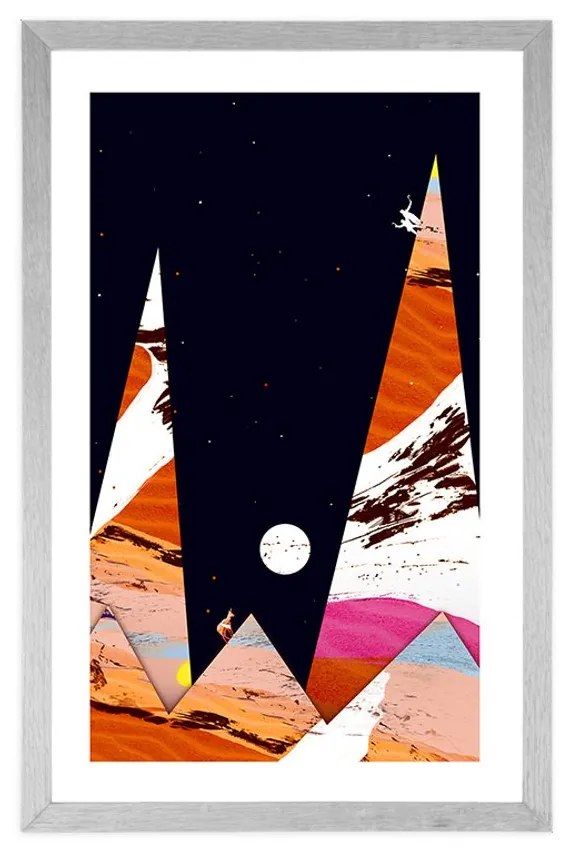 Plagát s paspartou pyramídy blízkeho východu - 60x90 white