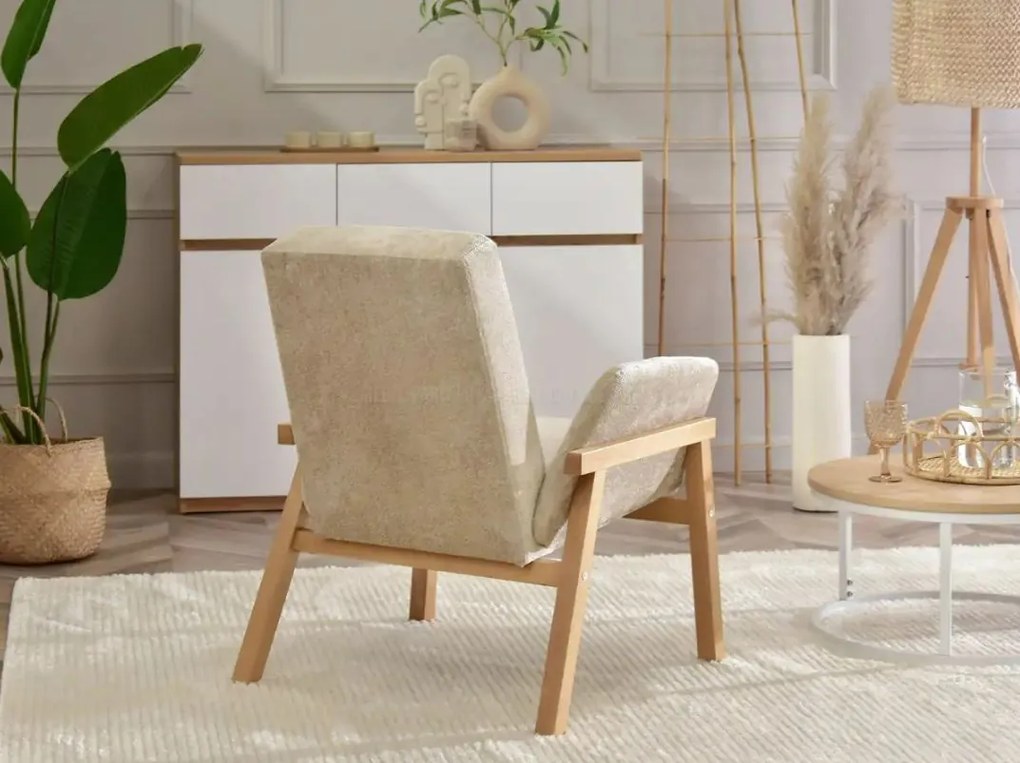 Čalúnené kreslo HENLEY béžové