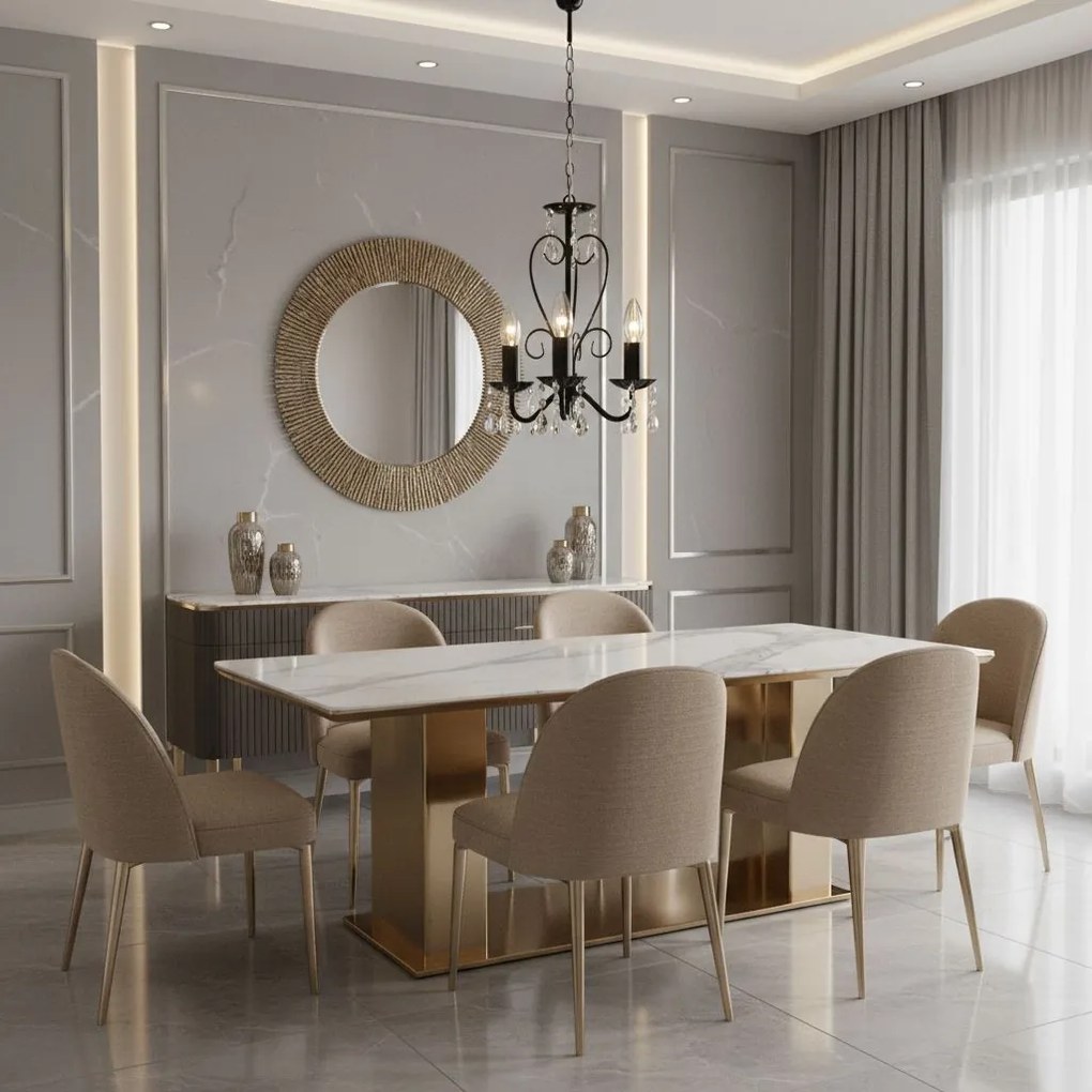 Toolight Toolight, stropné svietidlo 3xE14, EBT013-3CP, čierna, OSW-01248