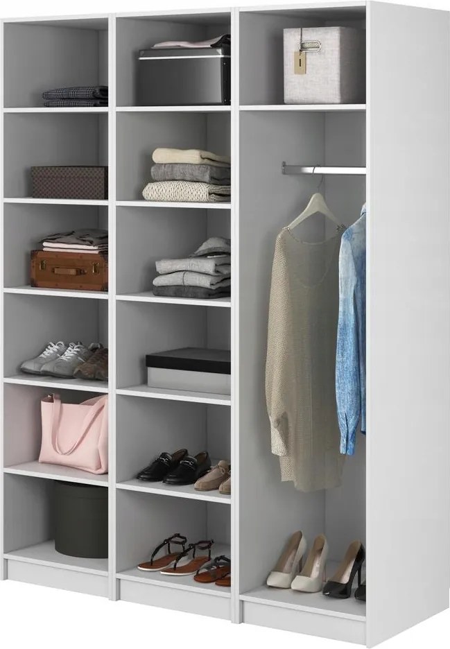 Šatníková skriňa Kasandra VIII (biela)