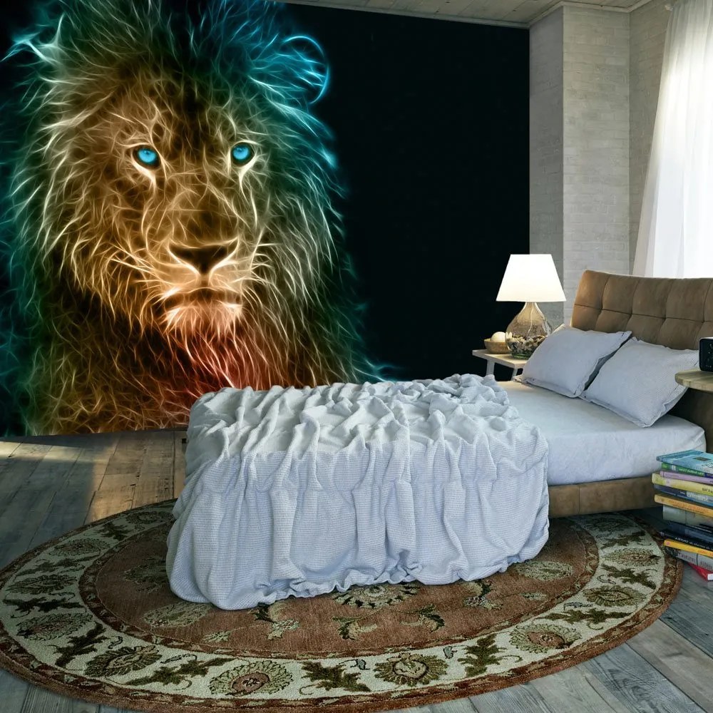 Samolepiaca tapeta majestátny lev - Abstract lion