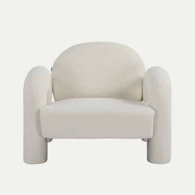 Kreslo SEDIA TEDDY BOUCLÉ krémové 778131