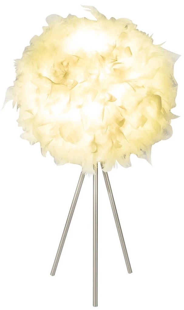 Trojnožka, stolná lampa Katunga s pravým perím