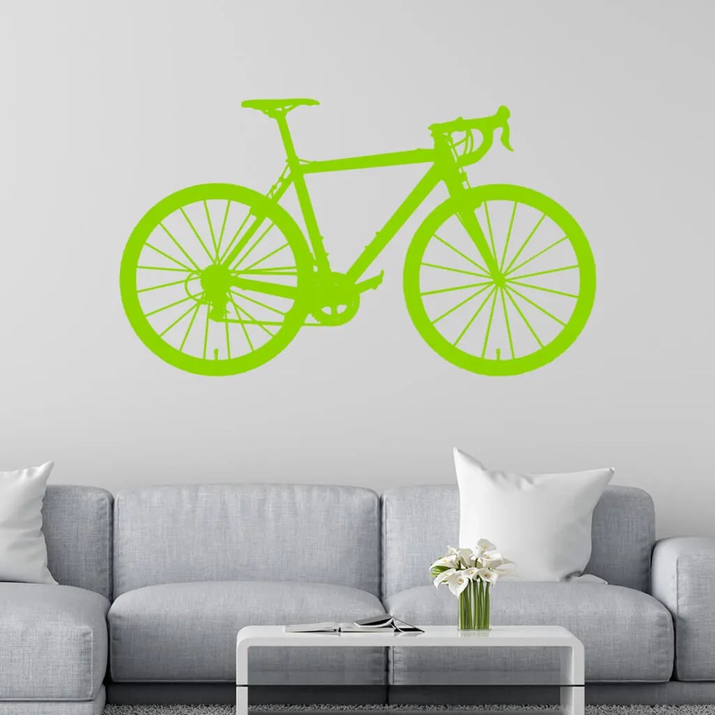 Veselá Stena Samolepka Bicykel Farba: hnědá, Veľkosť: 80 x 46 cm