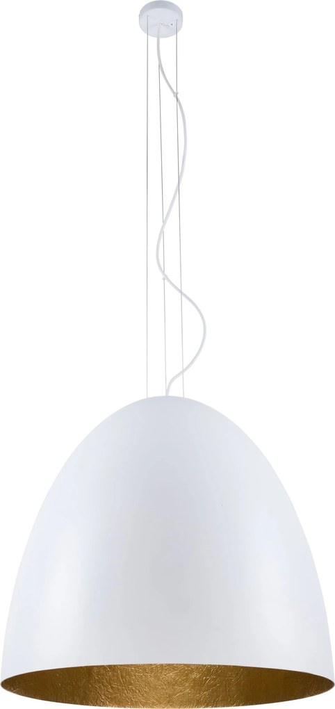 NOWODVORSKI Závesné moderné osvetlenie EGG XL, bielozlaté