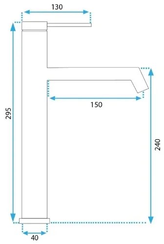 REA-B5320 - Umývadlová batéria FOSS 29,5 cm matná čierna