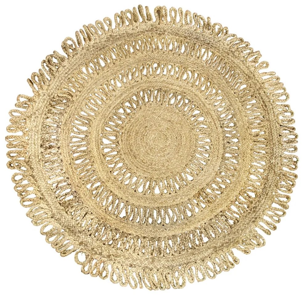 Jutový pletený koberček - Ø 120 * 2cm