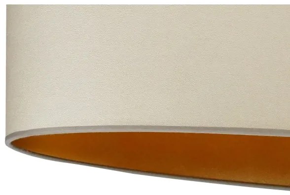 Duolla - Prisadený luster OVAL VEGAN 1xE27/15W/230V béžová