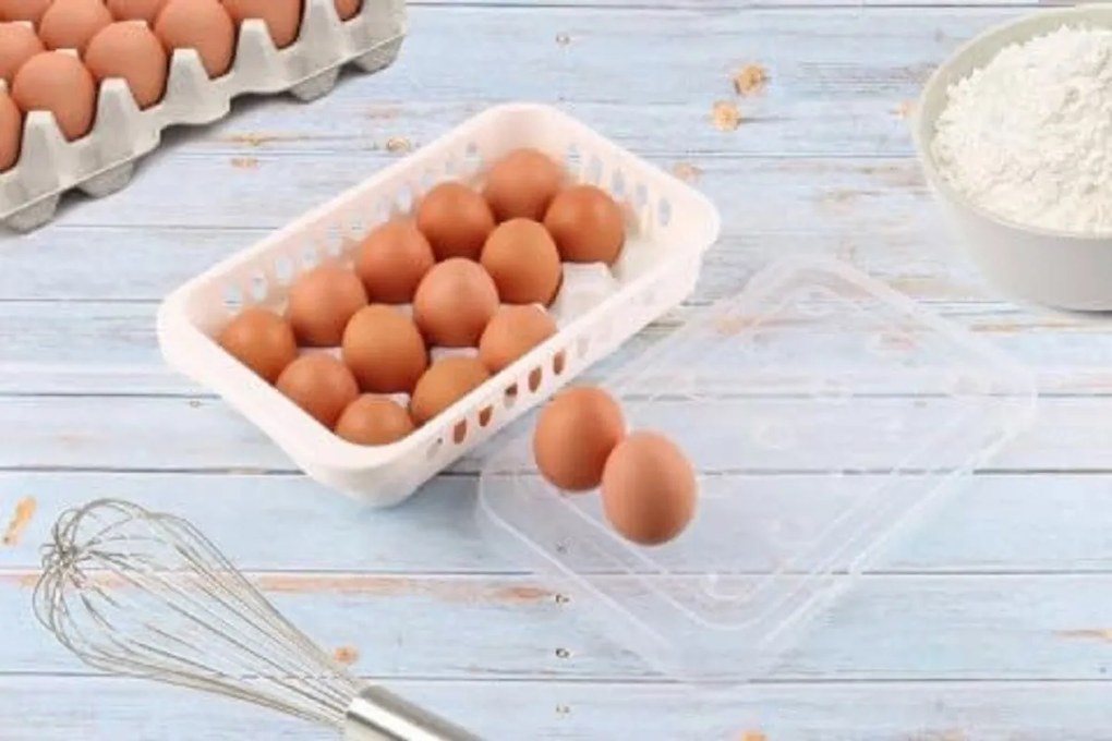 Box na vajíčka, obal na 15 ks vajec, biely WAPPA